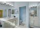 Double vanity bathroom with soaking tub and shower at 3312 92Nd E Ave, Parrish, FL 34219