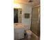 Clean bathroom with shower, toilet and vanity at 3682 Lake Bayshore Dr # K402, Bradenton, FL 34205