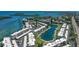 Aerial view showcasing waterfront community and boat slips at 4310 Falmouth Dr # A104, Longboat Key, FL 34228