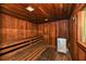 Clean and simple sauna with wooden walls and benches at 4310 Falmouth Dr # A104, Longboat Key, FL 34228