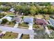 Wide aerial view of the house and street at 5117 19Th E Ln, Bradenton, FL 34203