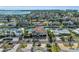 Aerial view of a waterfront home in a luxury community with private boat slips at 550 Yardarm Ln, Longboat Key, FL 34228