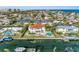 Luxury home with a pool, private dock, and canal views at 550 Yardarm Ln, Longboat Key, FL 34228