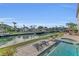 Relaxing pool and spa area with canal views at 550 Yardarm Ln, Longboat Key, FL 34228