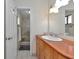 Bathroom with wood vanity and walk-in shower at 631 43Rd Street W Blvd, Palmetto, FL 34221