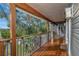 Wooden deck overlooking tropical landscape and waterway at 631 43Rd Street W Blvd, Palmetto, FL 34221