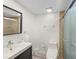 Clean bathroom with a walk-in shower and updated vanity at 6360 7Th W Ave # 6360, Bradenton, FL 34209