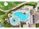 Overhead view of resort-style pool and surrounding area at 6579 Willowshire Way, Bradenton, FL 34212