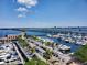 Aerial view of a marina with boats and a bridge at 7117 27Th Ave Dr W # 7117, Bradenton, FL 34209