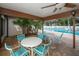 Community pool area with covered patio and seating at 7117 27Th Ave Dr W # 7117, Bradenton, FL 34209