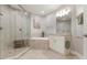 Bathroom features a large shower, garden tub, and double vanity at 7910 34Th W Ave # 102, Bradenton, FL 34209