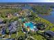 Aerial view of community pool and clubhouse at 12654 Harney St, Venice, FL 34293