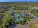 Aerial view of community pool and parking at 12654 Harney St, Venice, FL 34293