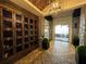 Wine storage room with individual lockers for members at 12826 Sorrento Way, Bradenton, FL 34211