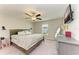 Large main bedroom with ample closet space and ceiling fan at 13262 Jeter Creek Dr, Riverview, FL 33579