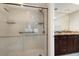 Shower with glass enclosure and modern fixtures at 1479 Landings Cir # 41, Sarasota, FL 34231