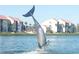 Dolphin leaping from the water near condos at 1602 Stickney Point Rd # 1602-301, Sarasota, FL 34231