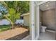 Outdoor bathroom with modern fixtures and shower at 1608 80Th Nw St, Bradenton, FL 34209