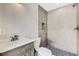 Clean bathroom with a walk-in shower and updated vanity at 1608 80Th Nw St, Bradenton, FL 34209