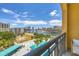 Stunning city skyline view from private balcony at 345 Bayshore Blvd # 706, Tampa, FL 33606