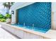 Serene water fountain with blue tile accents at 345 Bayshore Blvd # 706, Tampa, FL 33606