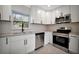 Modern kitchen with white cabinets and stainless steel appliances at 3902 11Th W Ave, Bradenton, FL 34205