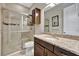 Bathroom with shower/tub combo and granite countertop at 4020 Cascina Way, Sarasota, FL 34238