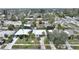 Aerial view showing home's location in a residential neighborhood at 4026 Indianapolis Ne St, St Petersburg, FL 33703