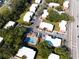 Aerial view of community, highlighting building layout and pool area at 5310 26Th W St # 501, Bradenton, FL 34207