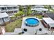 Elevated view of inviting backyard pool at 542 Baywood S Dr, Dunedin, FL 34698