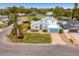 Two-story house aerial view, showcasing a large yard and neighborhood context at 5420 4Th Avenue Nw Dr, Bradenton, FL 34209