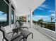 Private balcony with seating and stunning ocean views at 675 Longboat Club Rd # 22A, Longboat Key, FL 34228