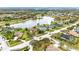 Aerial view showing home's location in a waterfront community at 7117 River Club Blvd, Bradenton, FL 34202