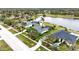 Aerial view of home in exclusive golf course community at 7117 River Club Blvd, Bradenton, FL 34202