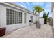 Backyard patio with block pavers, showcasing a serene outdoor space at 7716 Club Ln, Sarasota, FL 34238