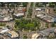 Aerial view of St. Armand's Circle featuring lush green landscaping at 800 Benjamin Franklin Dr # 602, Sarasota, FL 34236