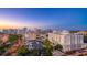 Aerial perspective of city skyline at sunset at 101 S Gulfstream Ave # 8G, Sarasota, FL 34236