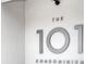 Close up of the building's name, The 101 Condominium at 101 S Gulfstream Ave # 8G, Sarasota, FL 34236