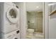 Stackable washer and dryer in a small laundry room at 101 S Gulfstream Ave # 8G, Sarasota, FL 34236
