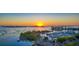 Stunning sunset over marina and cityscape at 101 S Gulfstream Ave # 8G, Sarasota, FL 34236