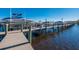 Community boat docks with multiple slips at 10619 Restoration Ter, Bradenton, FL 34212