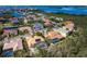 Bird's eye view of a house with a pool in a residential area at 12317 Baypointe Ter, Cortez, FL 34215