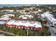 Aerial view of building, highlighting its position within the community at 145 Avenida Messina # 3, Sarasota, FL 34242