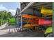 Community kayak storage with many kayaks available for residents at 1701 Pelican Cove Rd # 359, Sarasota, FL 34231