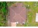 Top-down view of the house and surrounding property at 20255 Macon Ln, Port Charlotte, FL 33952