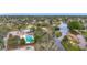 Aerial view of community with pool and waterway at 2523 Darwin Ave, Sarasota, FL 34239
