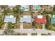 Aerial view of the home and neighborhood at 2523 Darwin Ave, Sarasota, FL 34239