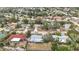 Wide aerial view of the home and neighborhood at 2523 Darwin Ave, Sarasota, FL 34239