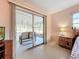 View of patio from bedroom, with seating for relaxation at 2523 Darwin Ave, Sarasota, FL 34239