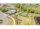 Aerial view of community pool and basketball court at 5750 Archipelago St St, Nokomis, FL 34275